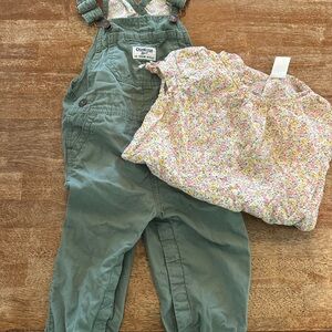 OshKosh B'gosh Olive Green Kids Overalls